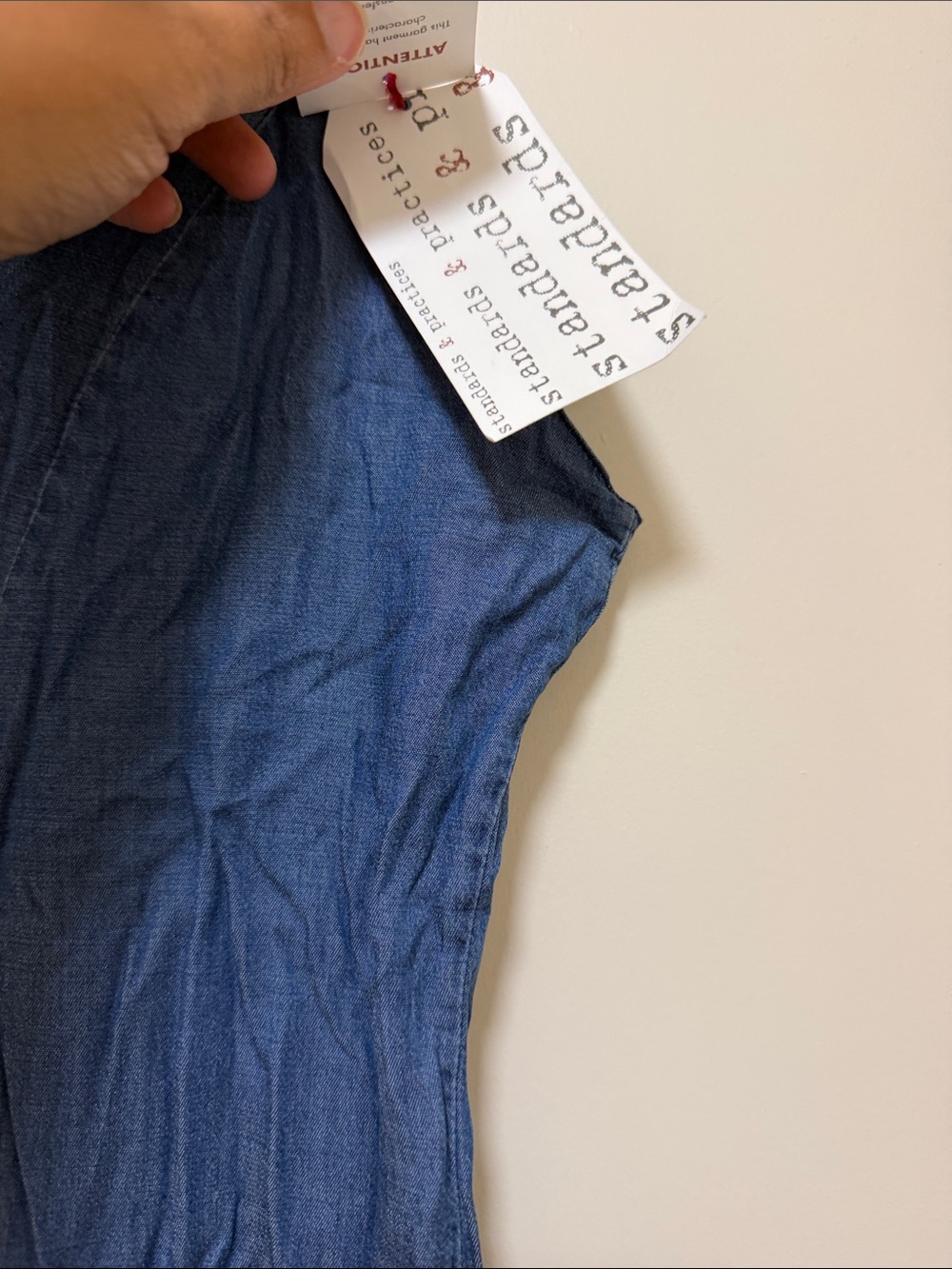Blue Maxi Dress with Spaghetti Straps - Picture 3 of 6